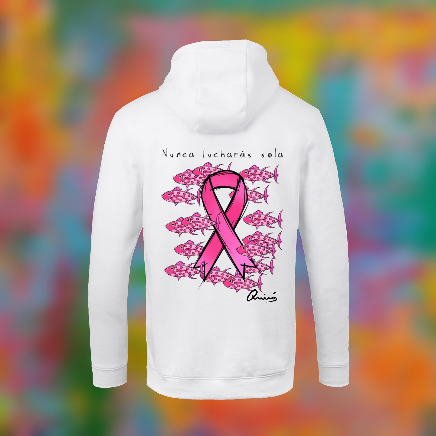 Sudadera con Capucha Nunca Lucharás Sola